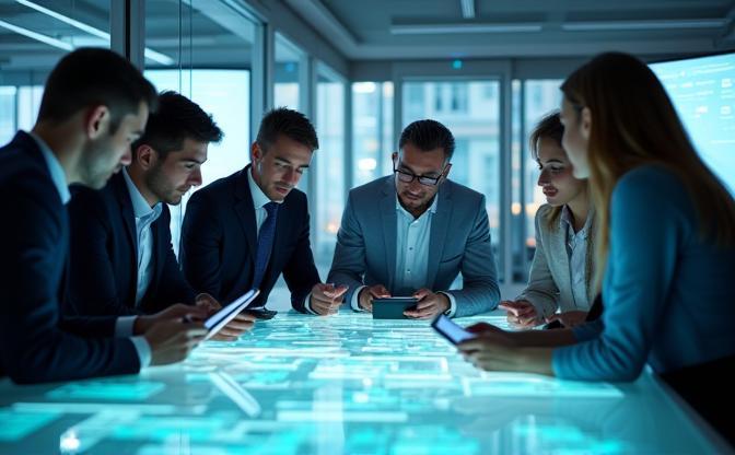 Copertura Mobile Italia engineering team collaborating over network plans