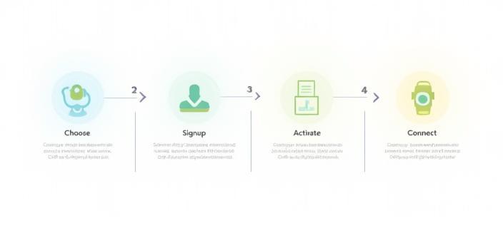 Step-by-step visual of mobile plan signup and activation flow